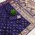 Navy blue soft silk blend saree with zari weaving meenakari design