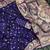 Navy blue soft silk blend saree with zari weaving meenakari design