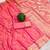 Pink soft silk blend saree with zari weaving meenakari design