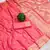 Pink soft silk blend saree with zari weaving meenakari design