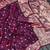 Wine soft banarasi silk saree with zari weaving meenakari design