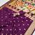 Wine faux banarasi silk saree with paithani rich weaved pallu and blouse