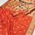 Orange faux banarasi silk saree with paithani rich weaved pallu and blouse