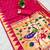 Rani pink color faux banarasi silk saree with paithani rich weaved pallu and blouse
