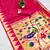 Rani pink color faux banarasi silk saree with paithani rich weaved pallu and blouse