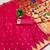 Rani pink color faux banarasi silk saree with paithani rich weaved pallu and blouse
