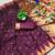 Wine color faux banarasi silk saree with paithani rich weaved pallu and blouse