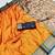Yellow faux banarasi silk saree with paithani rich weaved pallu and blouse