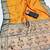 Yellow faux banarasi silk saree with paithani rich weaved pallu and blouse