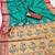 Sea green  faux banarasi silk saree with paithani rich weaved pallu and blouse