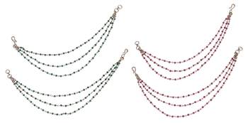 Traditional modish 3 string long chain gold plated combo set of 2 ear-chain(kaanchain) for women 1