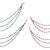 Traditional modish 3 string long chain gold plated combo set of 2 ear-chain(kaanchain) for women