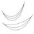 Traditional modish 3 string long chain gold plated combo set of 2 ear-chain(kaanchain) for women