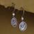 Embedded circle swan silver plated combo set of 2 stud earring for women