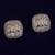 Crystal letter x charm gold plated combo set of 2 stud earring for women