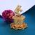 Traditional leaf flower and elephant design antique gold plated brass set of 2 combo sindoor dani/dibbi for women
