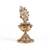Traditional leaf flower and elephant design antique gold plated brass set of 2 combo sindoor dani/dibbi for women