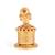Traditional peacock flower and kalasha(waterpot) design gold plated brass set of 2 combo sindoor dani/dibbi for women
