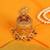 Traditional leaf and peacock and paisley gold plated brass set of 2 combo sindoor dani/dibbi for women