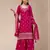 Rani pink color embroideried faux georgette semi stitched salwar suit