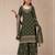 Mehendi color embroideried faux georgette semi stitched salwar suit