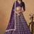 Embroidered Purple Art Silk Designer Long Lehenga Choli