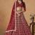 Embroidered Red Art Silk Designer Long Lehenga Choli