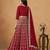 Embroidered Red Art Silk Designer Long Lehenga Choli
