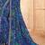 Blue Chiffon Floral Printed Sari,Saree With Unstitched Blouse Piece
