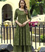 Women Heavy Rayon Kurta With Palazzo