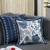 Blue Cotton Blend Cushion Cover, Floral Pillow 16x16, Decorative Cushion, Sofa Decor, Housewarming Gift