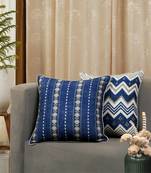 Buta Print Throw Cushion Cover: Poly Slub Linen Cushion, 18x18