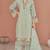 Green embroidered organza semi-stitched pakistani salwar suit