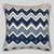 Blue Cotton Blend Abstract 18x18 inches Cushion Cover (1Pc)