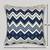 Blue Cotton Blend Abstract 18x18 inches Cushion Cover (1Pc)