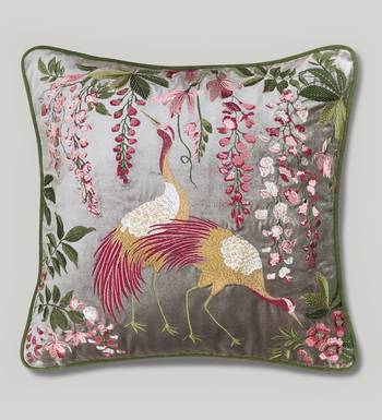 Hand Embroidery Cushion Cover, 18x18 Throw Pillow for Sofa, 3