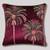Embroidered Palm Tree Tropical Cushion Cover: 18x18 Velvet & Cotton