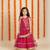 Magenta plain net stitched lehenga