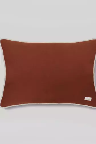 Embroidered Sham Cushion Cover: Luxury Tassel Throw Pillow, 14x20