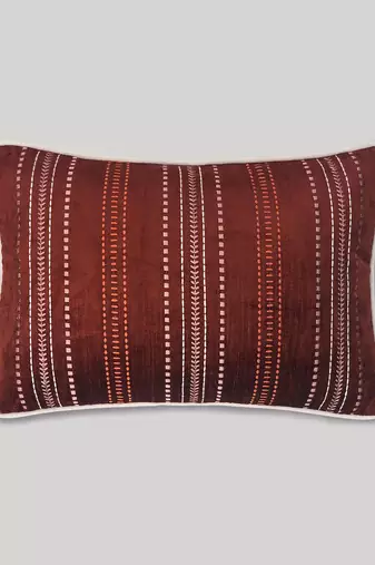 Embroidered Sham Cushion Cover: Luxury Tassel Throw Pillow, 14x20