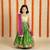 Green printed cotton stitched lehenga