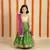Green printed cotton stitched lehenga