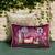 Pichwai Ruby Pillow Sham 12x18 | Designer Lumbar Cushion Cover for Home Décor