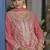 Pink heavy chinon silk readymade plazo suit with sequence work