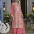 Pink heavy chinon silk readymade plazo suit with sequence work