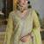 Yellow heavy chinon silk readymade plazo suit with sequence work