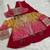 Magenta heavy chinon silk readymade 3 piece set with sequence & mirror work