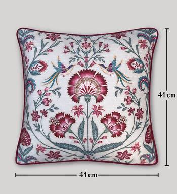 Rang Bagh Ruby Cushion Cover 16x16     Designer Decorative Pillow for Sofa, Couch & Bedroom Styling 5