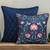 Rang Bagh Blue Cushion Cover 16x16 | Luxury Decorative Pillow Online