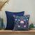 Rang Bagh Blue Cushion Cover 16x16 | Luxury Decorative Pillow Online